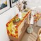 Linen Orange Watercolor Maple Leaf Fall Table Runner 72 Inches Long Farmhouse Fall Autumn Thanksgiving Home Kitchen Dining Room Table Decoration